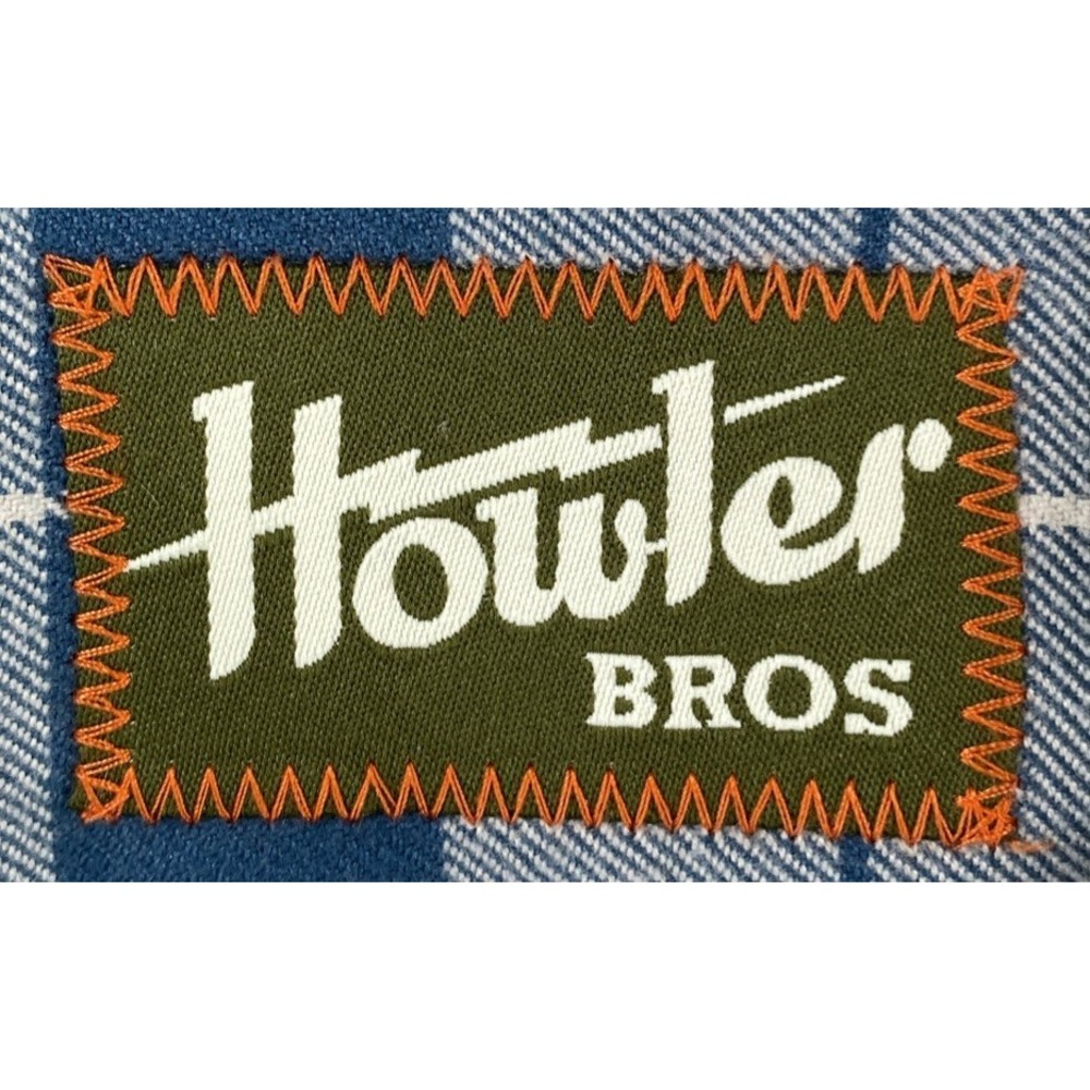Howler Bros Harker's Flannel Shirt Men's Large Blue Plaid Single Pocket - Picture 6 of 8